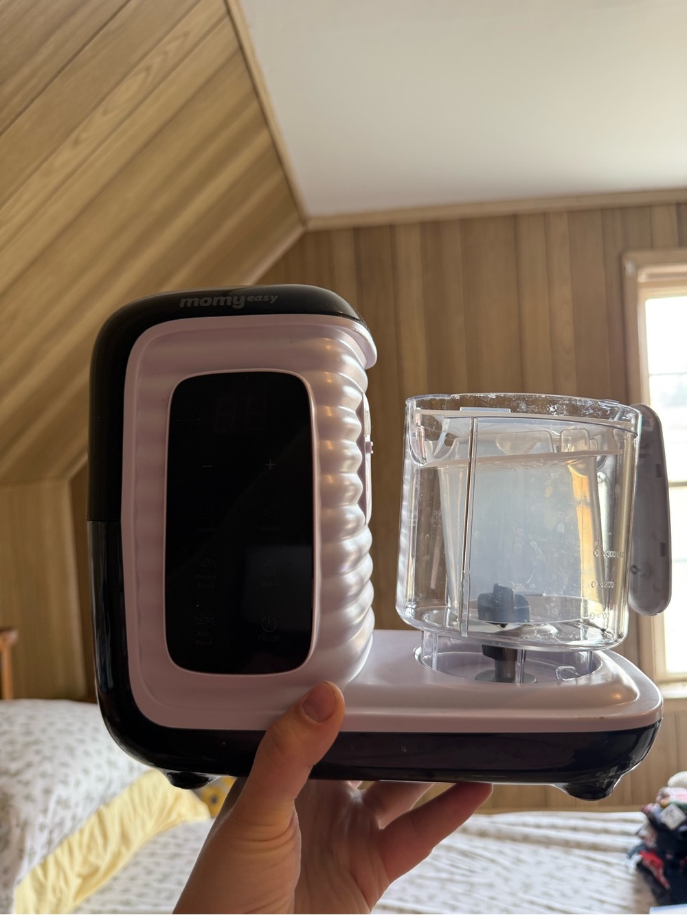 Momyeasy Pink and Black Baby Food Processor - Steamer & Blender